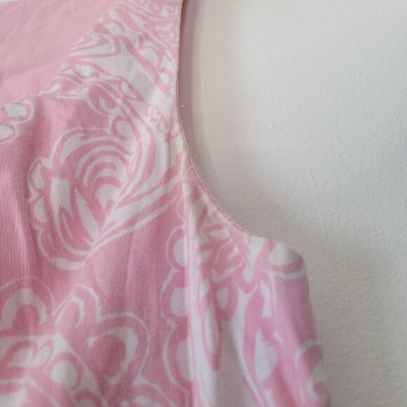Chaps Pink Paisley Sleeveless Fit & Flare Midi Dress Size 6 - Picture 4 of 8